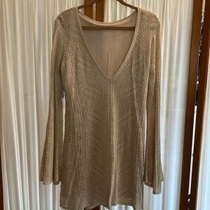 NWT Just Fab Women’s Dress, Mini Knit, tan Sz XXL